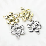 Smiley Face Flower Charms 10PCS/lot DIY Necklace Jewelry Making