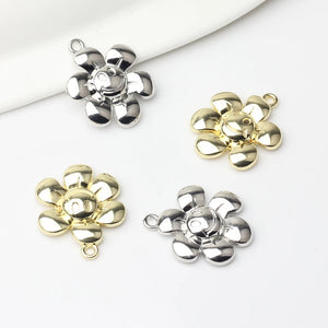 Smiley Face Flower Charms 10PCS/lot DIY Necklace Jewelry Making
