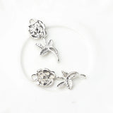 Zinc Alloy Rose Flower Charms 10PCS/Lot DIY Necklace Jewelry Making