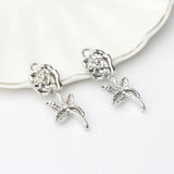Zinc Alloy Rose Flower Charms 10PCS/Lot DIY Necklace Jewelry Making