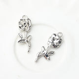 Zinc Alloy Rose Flower Charms 10PCS/Lot DIY Necklace Jewelry Making