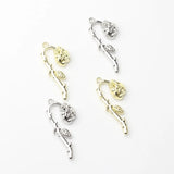 10PCS Zinc Alloy Wilted Rose Flower Charms for Necklace Jewelry Making