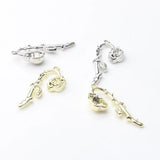 10PCS Zinc Alloy Wilted Rose Flower Charms for Necklace Jewelry Making