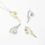 10PCS Zinc Alloy Wilted Rose Flower Charms for Necklace Jewelry Making