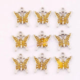 Butterfly Spacer Charm Beads Pendants L1561 24pcs 17x15.2mm