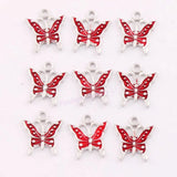 Butterfly Spacer Charm Beads Pendants L1561 24pcs 17x15.2mm