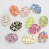 Zinc Alloy Enamel Charms Turtle Leaf Pendant 10pcs/lot DIY Jewelry Making