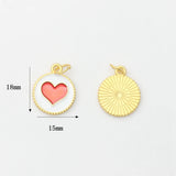 10pcs Zinc Alloy Enamel Chinoiserie Good Luck Pendants