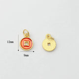 Zinc Alloy Enamel Chinoiserie New Year Good Luck Pendants 10pcs/lot