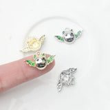 10pcs Zinc Alloy Bat Smiley Face Charms for DIY Jewelry Making