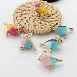 Mini Bird Charms Pendant 10pcs/lot for DIY Necklace Jewelry Making