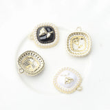 Zinc Alloy Enamel Rose Flower Charms 6pcs/lot DIY Necklace Jewelry Making