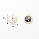 Zinc Alloy Enamel Rose Flower Charms 6pcs/lot DIY Necklace Jewelry Making