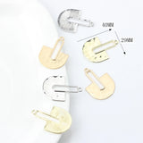 Geometric Fan Hollow Zinc Alloy Charms Pendant 6pcs