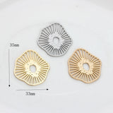 Geometry Shape Hollow Charms 35mm 6pcs/lot Earrings DIY Jewelry Making