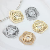 Geometry Shape Hollow Charms 35mm 6pcs/lot Earrings DIY Jewelry Making