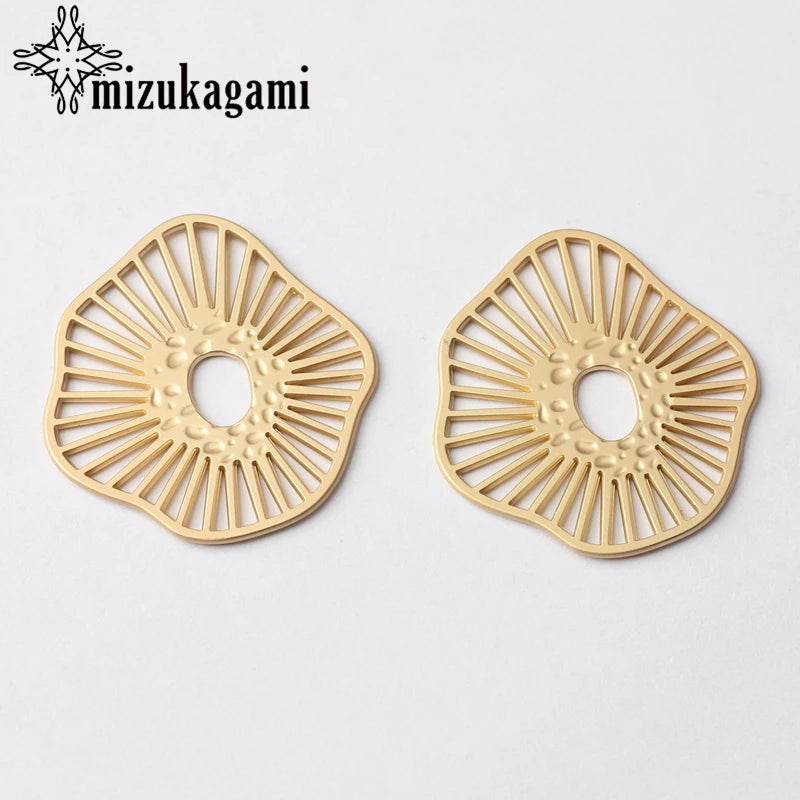 Geometry Shape Hollow Charms 35mm 6pcs/lot Earrings DIY Jewelry Making