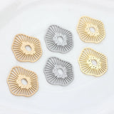 Geometry Shape Hollow Charms 35mm 6pcs/lot Earrings DIY Jewelry Making