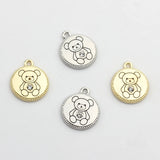 Zinc Alloy Bear Coin Charms Pendant 10pcs/lot DIY Jewelry Earrings Making