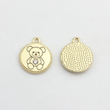 Zinc Alloy Bear Coin Charms Pendant 10pcs/lot DIY Jewelry Earrings Making