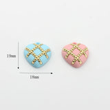 Zinc Alloy Grid Spray Heart Charms Pendant 6pcs/lot DIY Jewelry Making