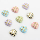Zinc Alloy Grid Spray Heart Charms Pendant 6pcs/lot DIY Jewelry Making