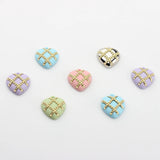 Zinc Alloy Grid Spray Heart Charms Pendant 6pcs/lot DIY Jewelry Making