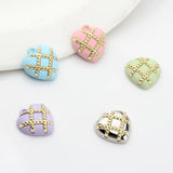 Zinc Alloy Grid Spray Heart Charms Pendant 6pcs/lot DIY Jewelry Making