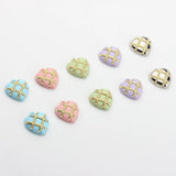 Zinc Alloy Grid Spray Heart Charms Pendant 6pcs/lot DIY Jewelry Making