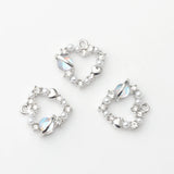 6pcs Zinc Alloy Heart Charms for DIY Jewelry Making