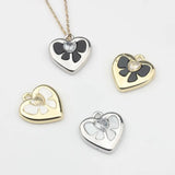Zinc Alloy Bowknot Heart Charms 6pcs for Jewelry Making