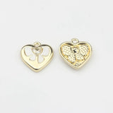 Zinc Alloy Bowknot Heart Charms 6pcs for Jewelry Making