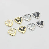 Zinc Alloy Bowknot Heart Charms 6pcs for Jewelry Making