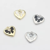 Zinc Alloy Bowknot Heart Charms 6pcs for Jewelry Making
