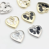 Zinc Alloy Bowknot Heart Charms 6pcs for Jewelry Making