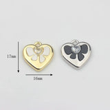 Zinc Alloy Bowknot Heart Charms 6pcs for Jewelry Making