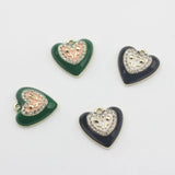 Heart Charms 6pcs/lot Enamel Zinc Alloy for Earrings