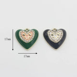 Heart Charms 6pcs/lot Enamel Zinc Alloy for Earrings