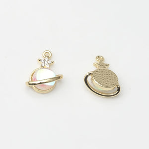 Zinc Alloy Zircon Charms Pendant 6pcs/Lot DIY Earring Jewelry Finding