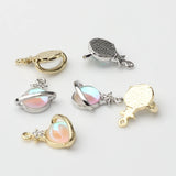 Zinc Alloy Zircon Charms Pendant 6pcs/Lot DIY Earring Jewelry Finding