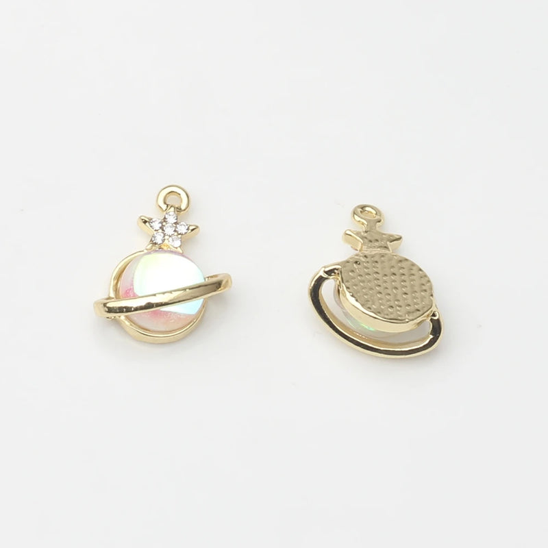 Zinc Alloy Zircon Charms Pendant 6pcs/Lot DIY Earring Jewelry Finding