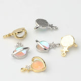 Zinc Alloy Zircon Charms Pendant 6pcs/Lot DIY Earring Jewelry Finding