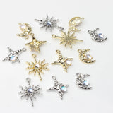 Zinc Alloy Zircon Charms for DIY Necklace Making
