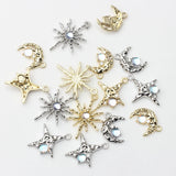Zinc Alloy Zircon Charms for DIY Necklace Making
