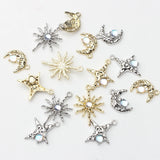 Zinc Alloy Zircon Charms for DIY Necklace Making