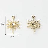 Zinc Alloy Zircon Charms for DIY Necklace Making