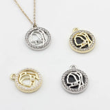 6pcs Zinc Alloy Round Coin Portrait Girl Nickel Charms For Bangles