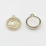 6pcs Zinc Alloy Round Coin Portrait Girl Nickel Charms For Bangles