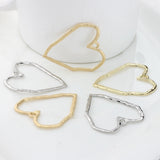 6pcs Zinc Alloy Hearts Charms Pendant for DIY Earrings Making
