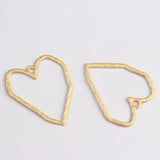 6pcs Zinc Alloy Hearts Charms Pendant for DIY Earrings Making